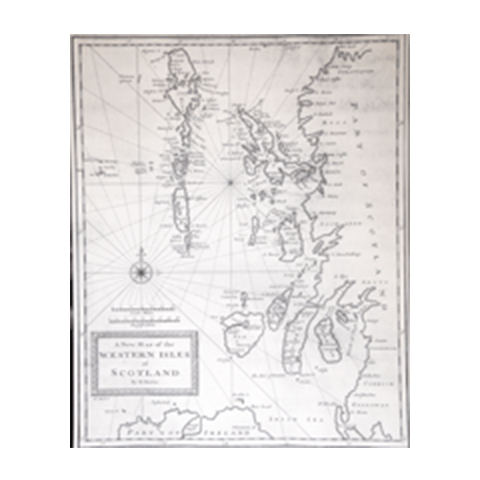 Martin Martin's Map of the Western Isles circa 1703